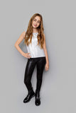 CLASSIC PONTE PANT WITH SUEDED LEATHER