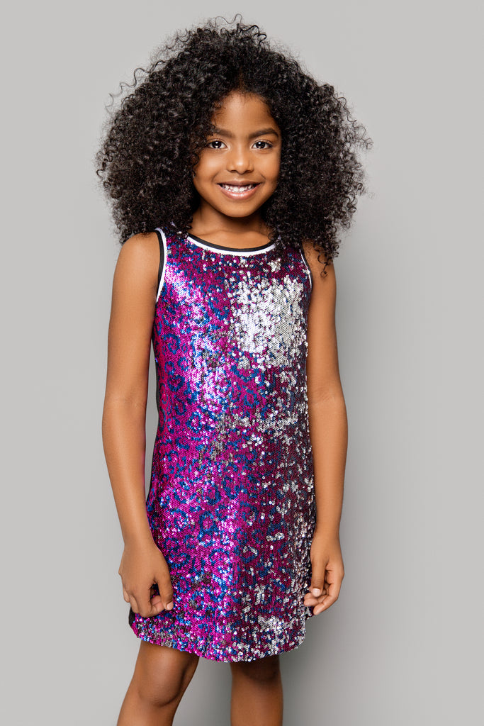 LEOPARD SEQUIN DRESS LEOPARD SEQUIN DRESS