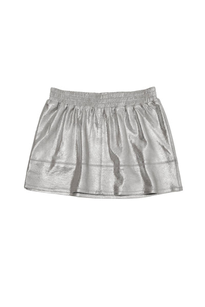 SUEDED SKIRT SILVER